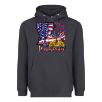 Smoke 4th of july  louisiana map Heavyweight Hoodie - BarkalooDesign