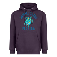 Plum sanibel island beach design  sea turtle illustration gift pullover hoo Heavyweight Hoodie - trangStudio