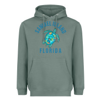 Sage sanibel island beach design  sea turtle illustration gift pullover hoo Heavyweight Hoodie - trangStudio