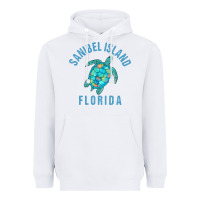 White sanibel island beach design  sea turtle illustration gift pullover hoo Heavyweight Hoodie - trangStudio