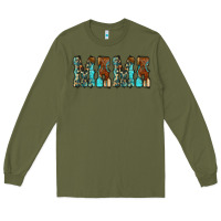 Army Green Mama Turquoise Tooled Long Sleeve Tee - CowCowDesign