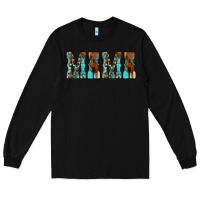Black Mama Turquoise Tooled Long Sleeve Tee - CowCowDesign