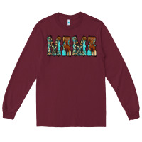 Burgundy Mama Turquoise Tooled Long Sleeve Tee - CowCowDesign