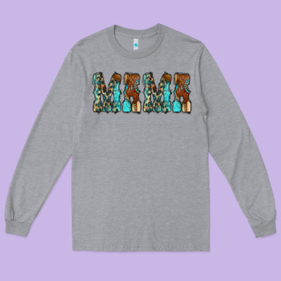 Mama Turquoise Tooled Long Sleeve Tee Designed By Cowcowdesign