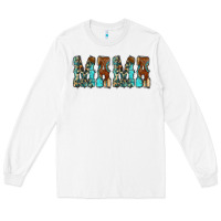 White Mama Turquoise Tooled Long Sleeve Tee - CowCowDesign