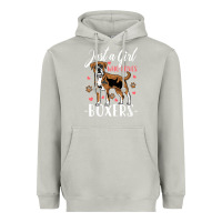 Moon Dust Kids Boxer Dog Just A Girl Who Loves Boxers Gift Heavyweight Hoodie - trangStudio
