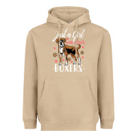 Mushroom Kids Boxer Dog Just A Girl Who Loves Boxers Gift Heavyweight Hoodie - trangStudio