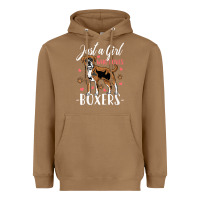 Toasted Coconut Kids Boxer Dog Just A Girl Who Loves Boxers Gift Heavyweight Hoodie - trangStudio