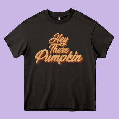 Hey There Pumpkin Heavy Core Tee Designed By Jahusdesignshop
