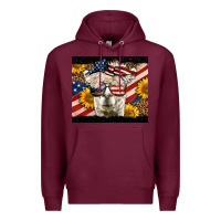 Burgundy Western 4th Of July Lama Premium Hoodie - LillyAllenDesigns