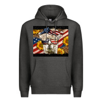 Charcoal Heather Western 4th Of July Lama Premium Hoodie - LillyAllenDesigns