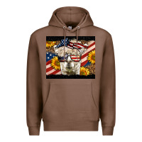 Chestnut Western 4th Of July Lama Premium Hoodie - LillyAllenDesigns