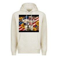 Oatmeal Heather Western 4th Of July Lama Premium Hoodie - LillyAllenDesigns
