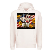 Pale Pink Western 4th Of July Lama Premium Hoodie - LillyAllenDesigns