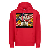 Red Western 4th Of July Lama Premium Hoodie - LillyAllenDesigns