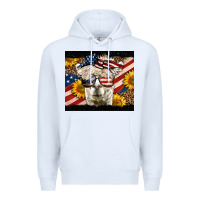 White Western 4th Of July Lama Premium Hoodie - LillyAllenDesigns