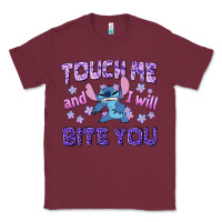 Burgundy touch me and i will bite you Classic Tee - texasbilliewilder