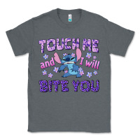 Charcoal Heather touch me and i will bite you Classic Tee - texasbilliewilder