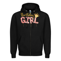 Black Birthday girl balloon Zipper Hoodie - Artiststas