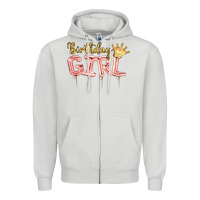 Dove Grey Birthday girl balloon Zipper Hoodie - Artiststas