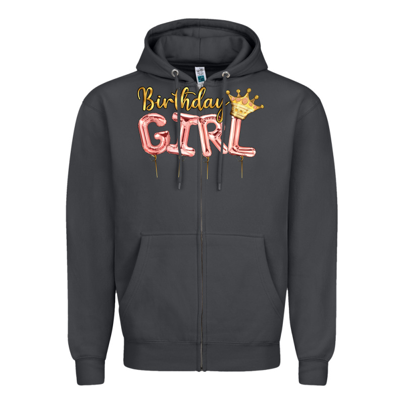Birthday Girl Balloon Zipper Hoodie by Artiststas | Teevron
