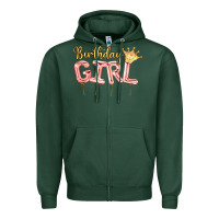 Sports Green Birthday girl balloon Zipper Hoodie - Artiststas