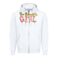 White Birthday girl balloon Zipper Hoodie - Artiststas