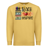 Antique Gold teach love inspire Premium Sweatshirt - BarkalooDesign