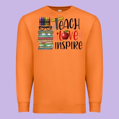 Teach Love Inspire Premium Sweatshirt Designed By Barkaloodesign