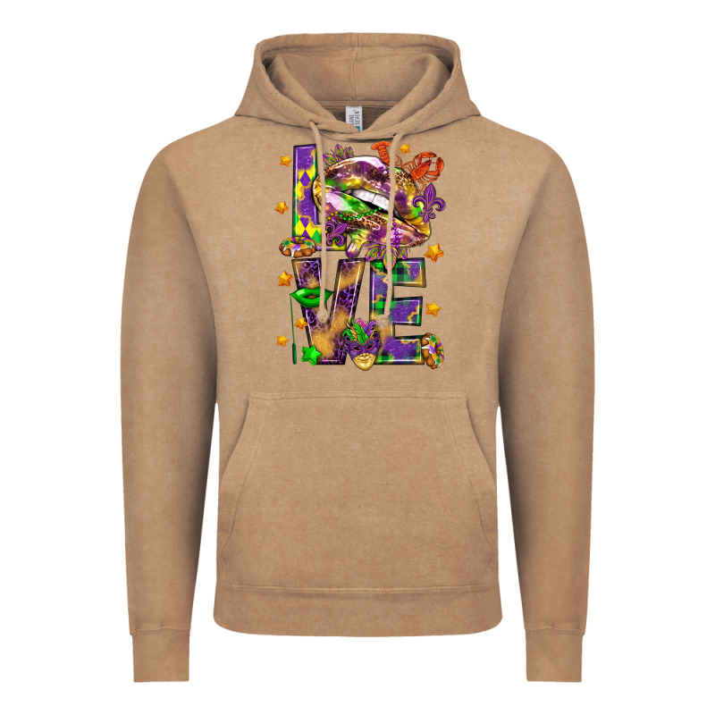 Mardi Gras Love Lips Vintage Hoodie by HowdyJamesFarm | Teevron