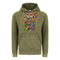 Vintage Olive Mardi Gras love lips Vintage Hoodie - HowdyJamesFarm