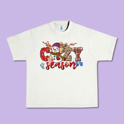 Cozy Season Snowman Urban Heavy Tee Designed By Cowgirlartshop
