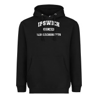 Black ipswich massachusetts ma vintage state athletic style Heavyweight Hoodie - trangStudio