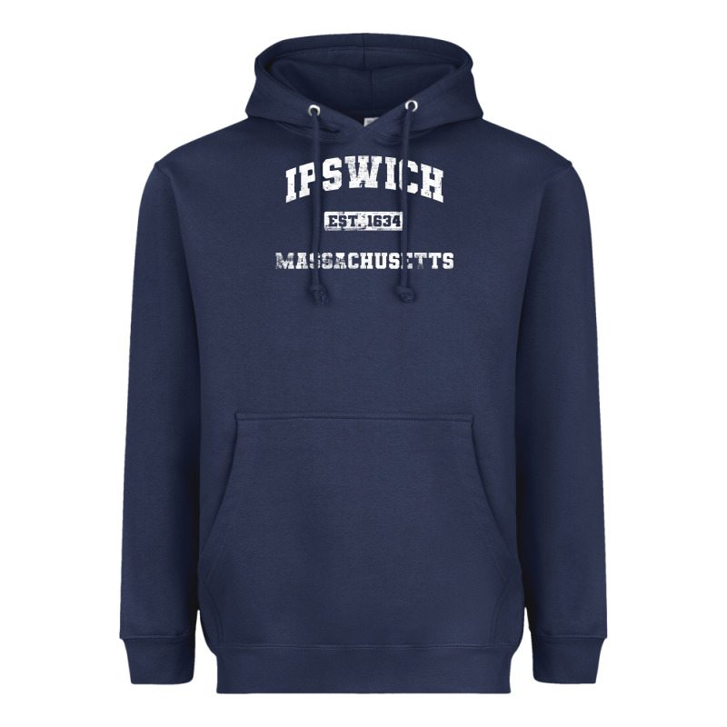 Ipswich Massachusetts Ma Vintage State Athletic Style Heavyweight Hoodie by trangStudio | Teevron