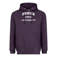 Plum ipswich massachusetts ma vintage state athletic style Heavyweight Hoodie - trangStudio