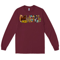 Burgundy Cowgirl Horse Min Long Sleeve Tee - CowCowDesign