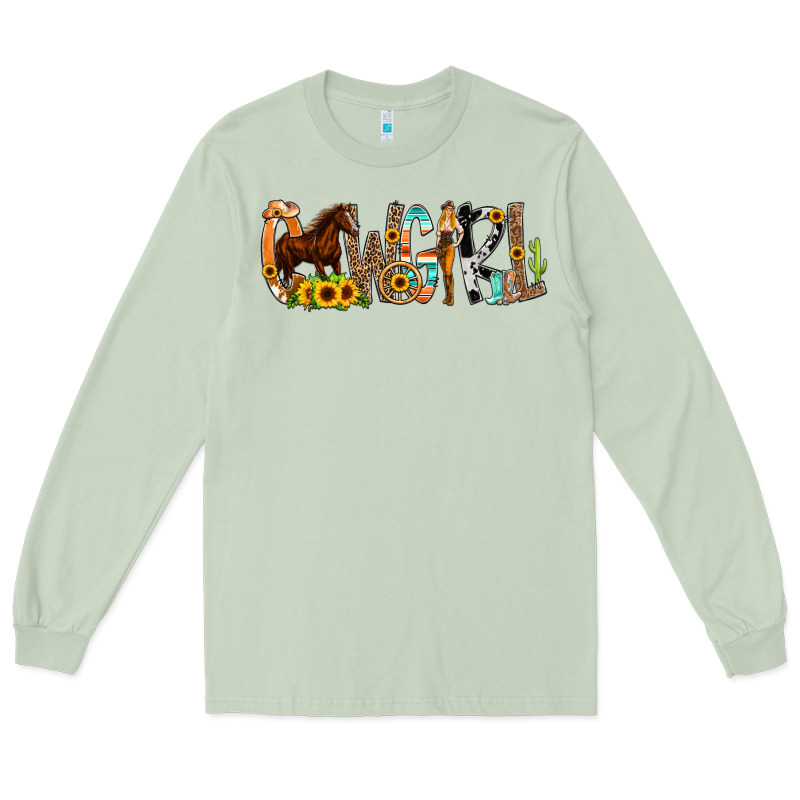 Cowgirl Horse Min Long Sleeve Tee by CowCowDesign | Teevron