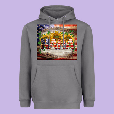 Patriotic Nana Heavyweight Hoodie Designed By Barkaloodesign