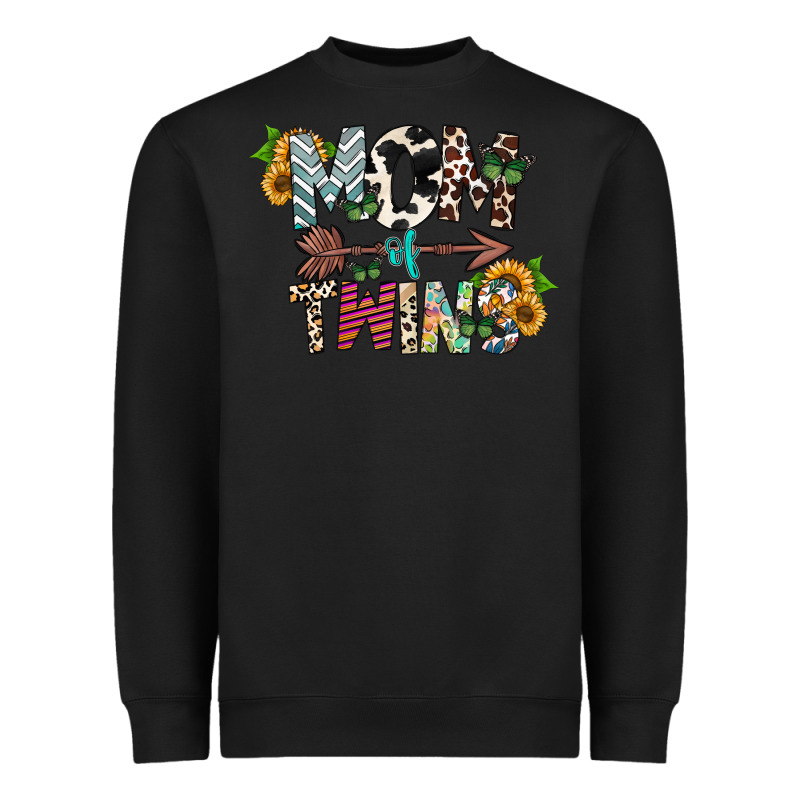Mom Of Twins Heavyweight Sweatshirt by CowhideDigitalArt | Teevron