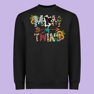 Mom Of Twins Heavyweight Sweatshirt Designed By Cowhidedigitalart