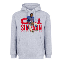 Heather Grey O.J. Simpson Heavyweight Hoodie - trangStudio