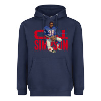 Navy O.J. Simpson Heavyweight Hoodie - trangStudio