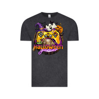 Vintage Black halloween gamer Vintage Tee - CowGirlArtShop