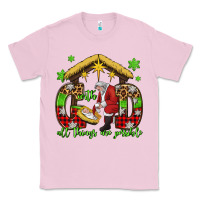 Bubblegum Pink with god all things are possible santa baby jesus Classic Tee - Jasminsmagicworld