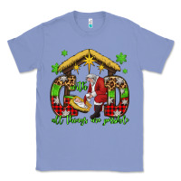 Colony Blue with god all things are possible santa baby jesus Classic Tee - Jasminsmagicworld