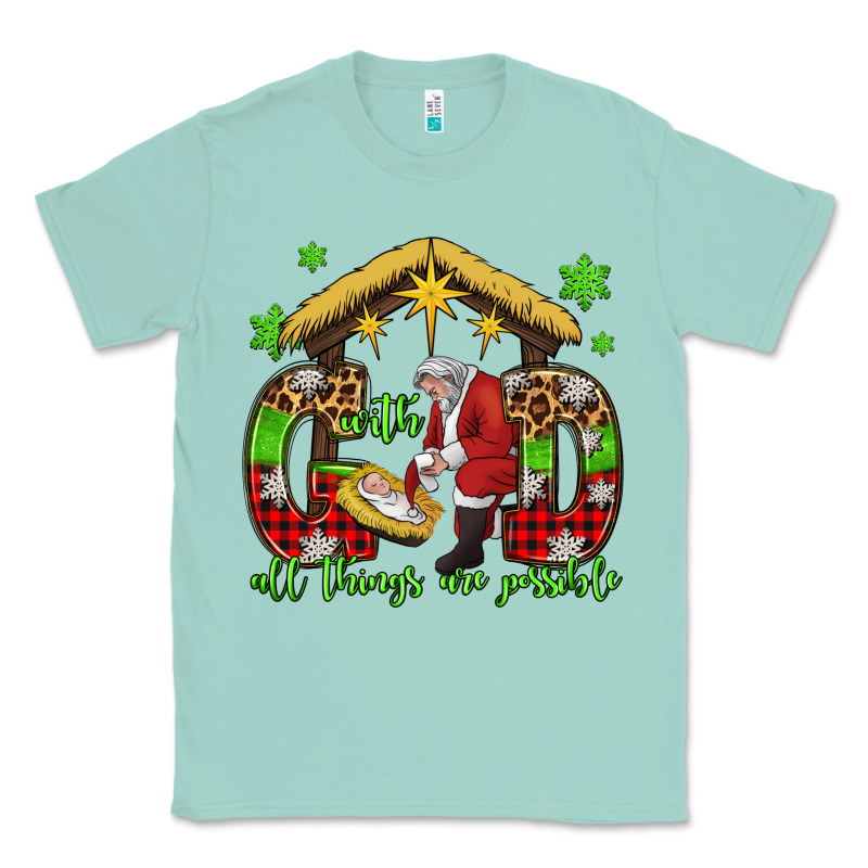 With God All Things Are Possible Santa Baby Jesus Classic Tee by Jasminsmagicworld | Teevron