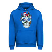 Cobalt halloween skull collector mushrooms flowers and butterflies sweatshirt Urban Hoodie - trangStudio