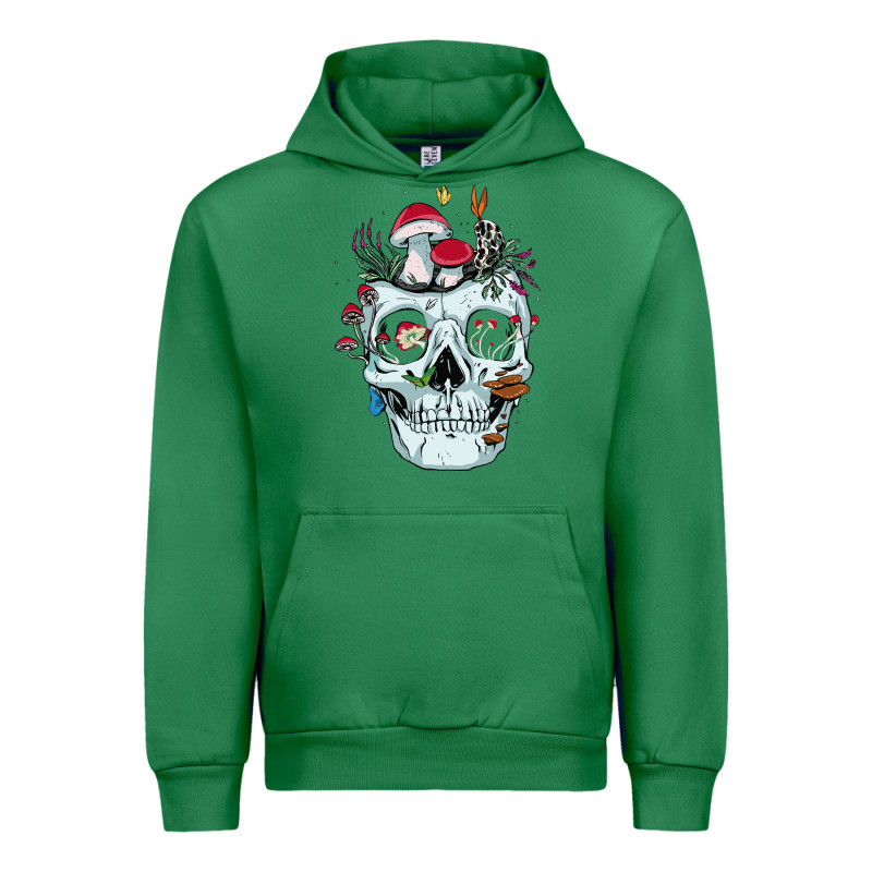 Halloween Skull Collector Mushrooms Flowers And Butterflies Sweatshirt Urban Hoodie by trangStudio | Teevron