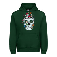 Forest Green halloween skull collector mushrooms flowers and butterflies sweatshirt Urban Hoodie - trangStudio