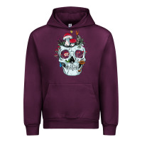 Mauve Wine halloween skull collector mushrooms flowers and butterflies sweatshirt Urban Hoodie - trangStudio